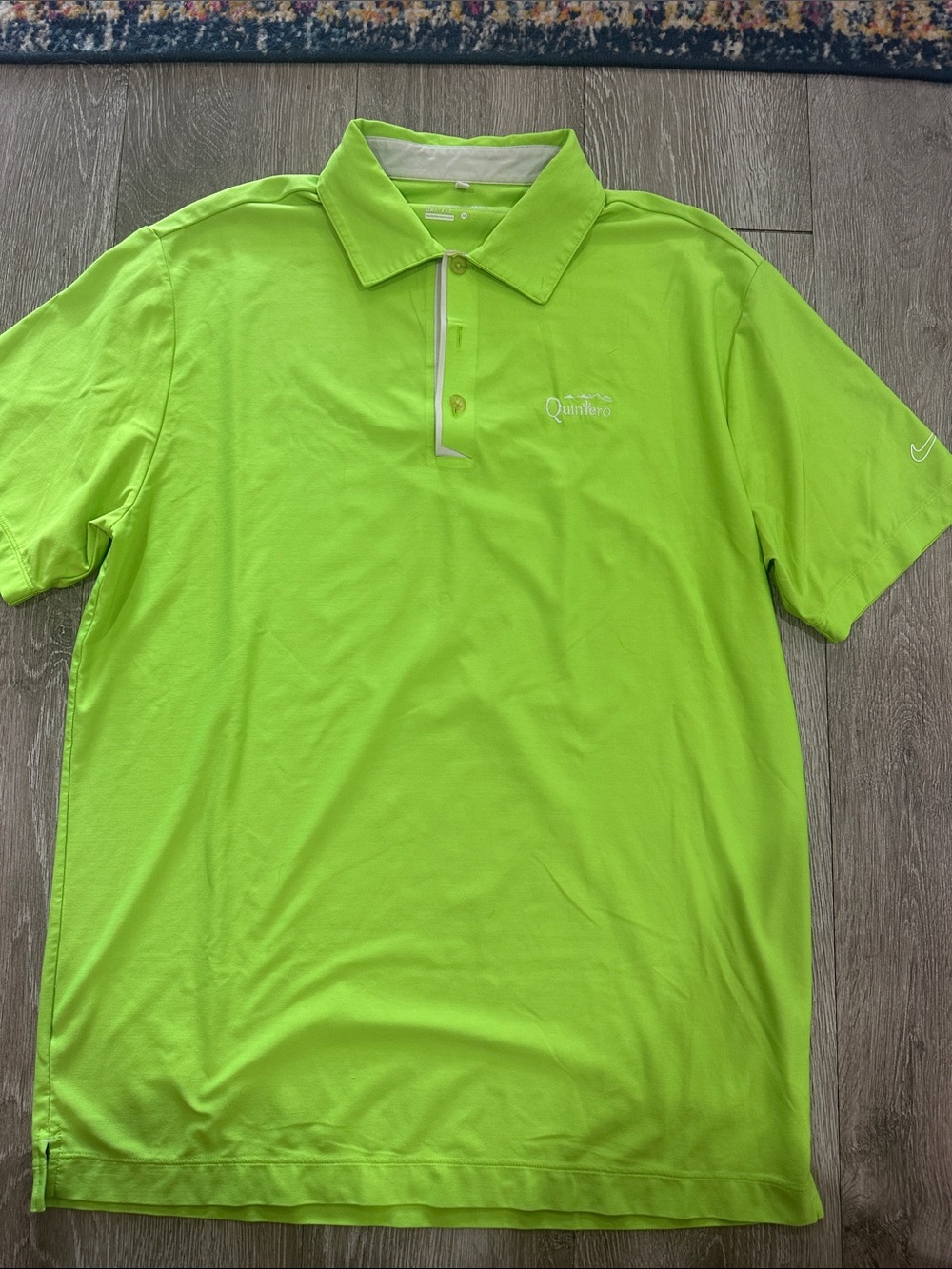 Nike Men’s Neon Lime Green Golf Polo with Subtle Trim